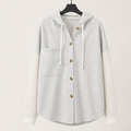 Women's Oversized Hooded Sweatshirt Loose Fit Casual Button Hoodies with Pocket - image 1