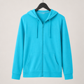 Women's Lightweight Full Zip Hoodie, Textured Cotton Zip Up, T-Shirt Hoodie - image 1