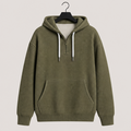 Men's Quarter Zip Hoodie Waffle Knit Hooded Sweatshirt Loose Fit Casual Long Sleeve Pullover with Pockets - image 1